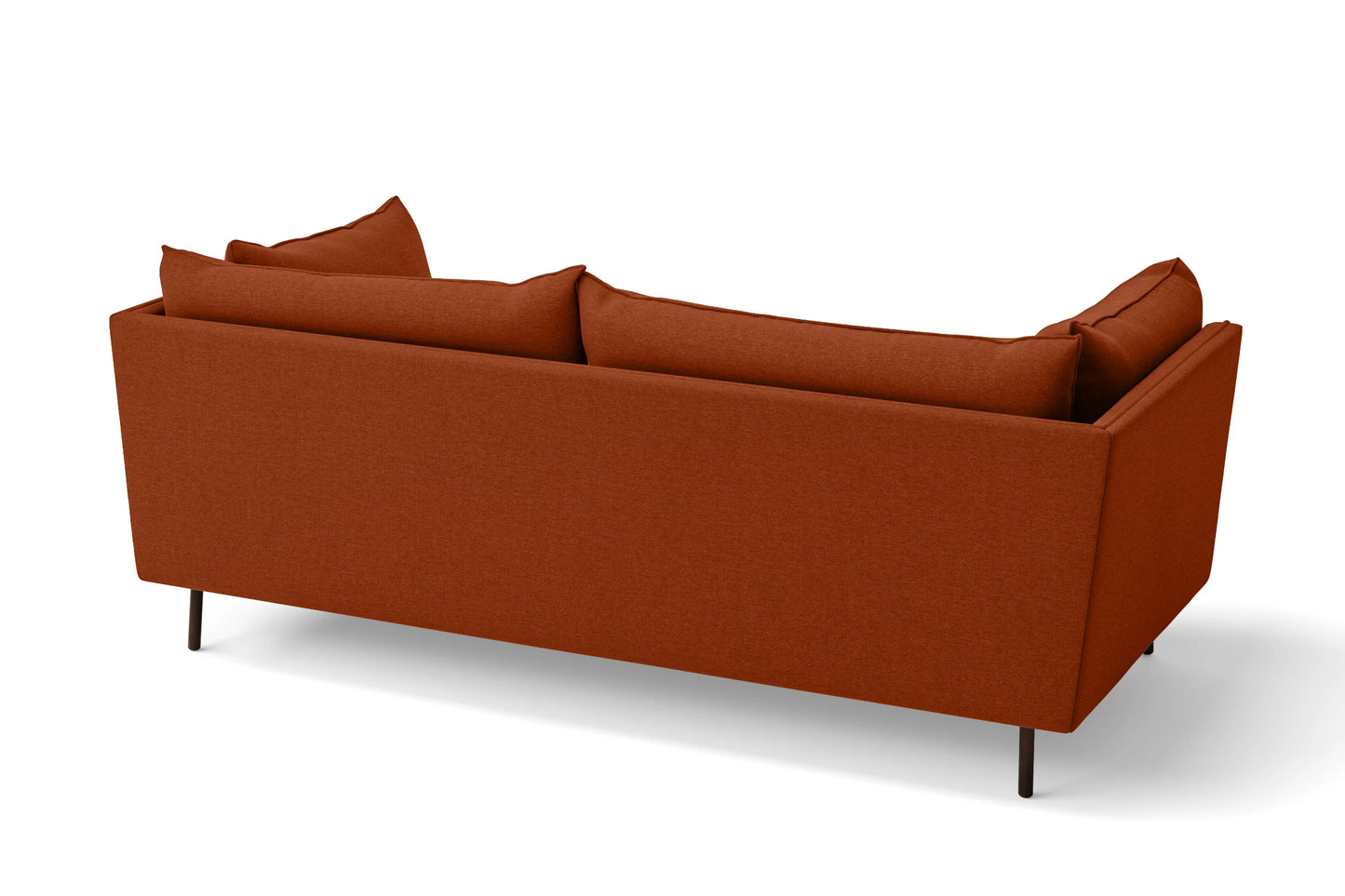 Pistoia 3 Seater Sofa Orange Linen Fabric