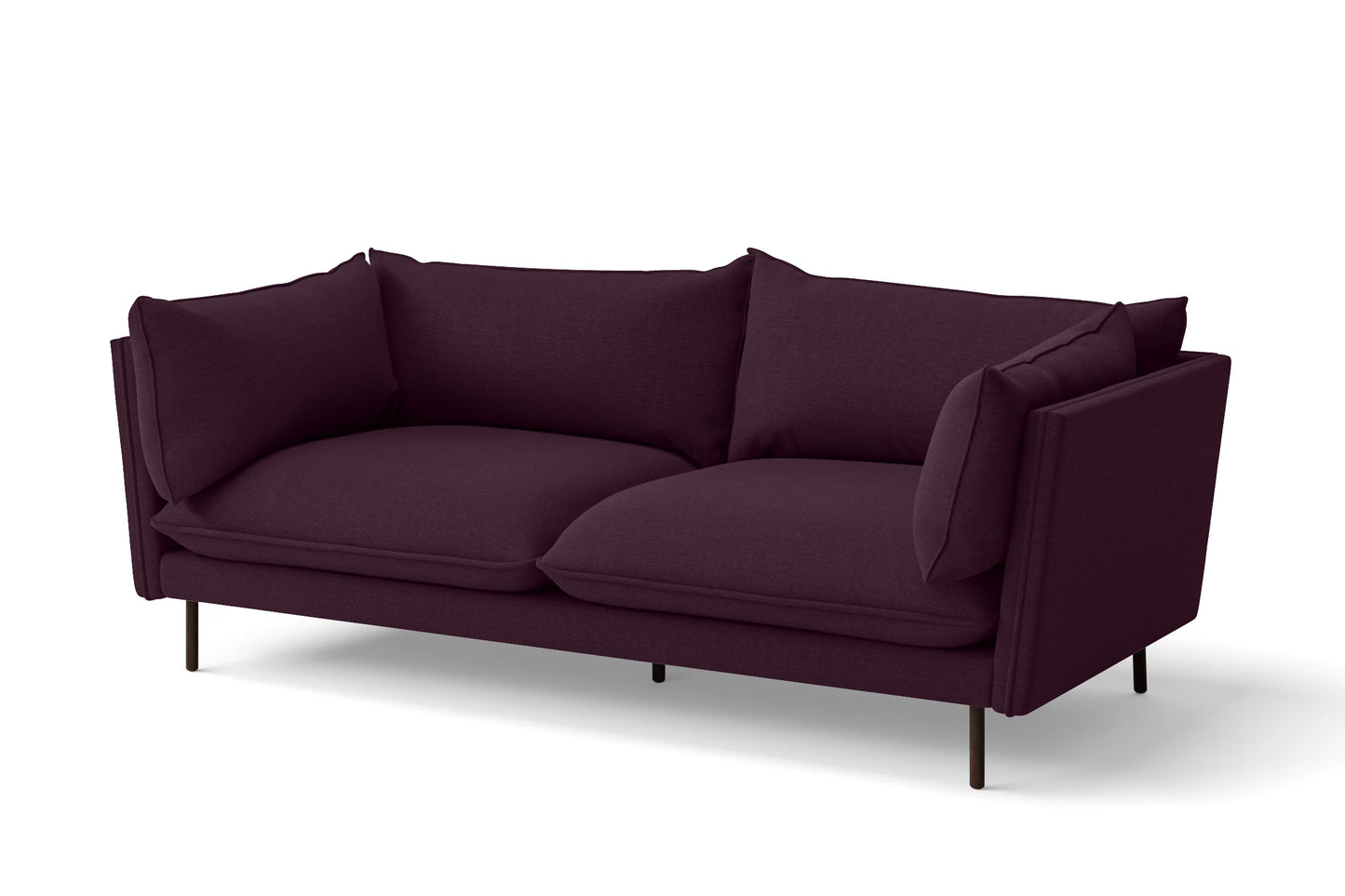 Pistoia 3 Seater Sofa Purple Linen Fabric