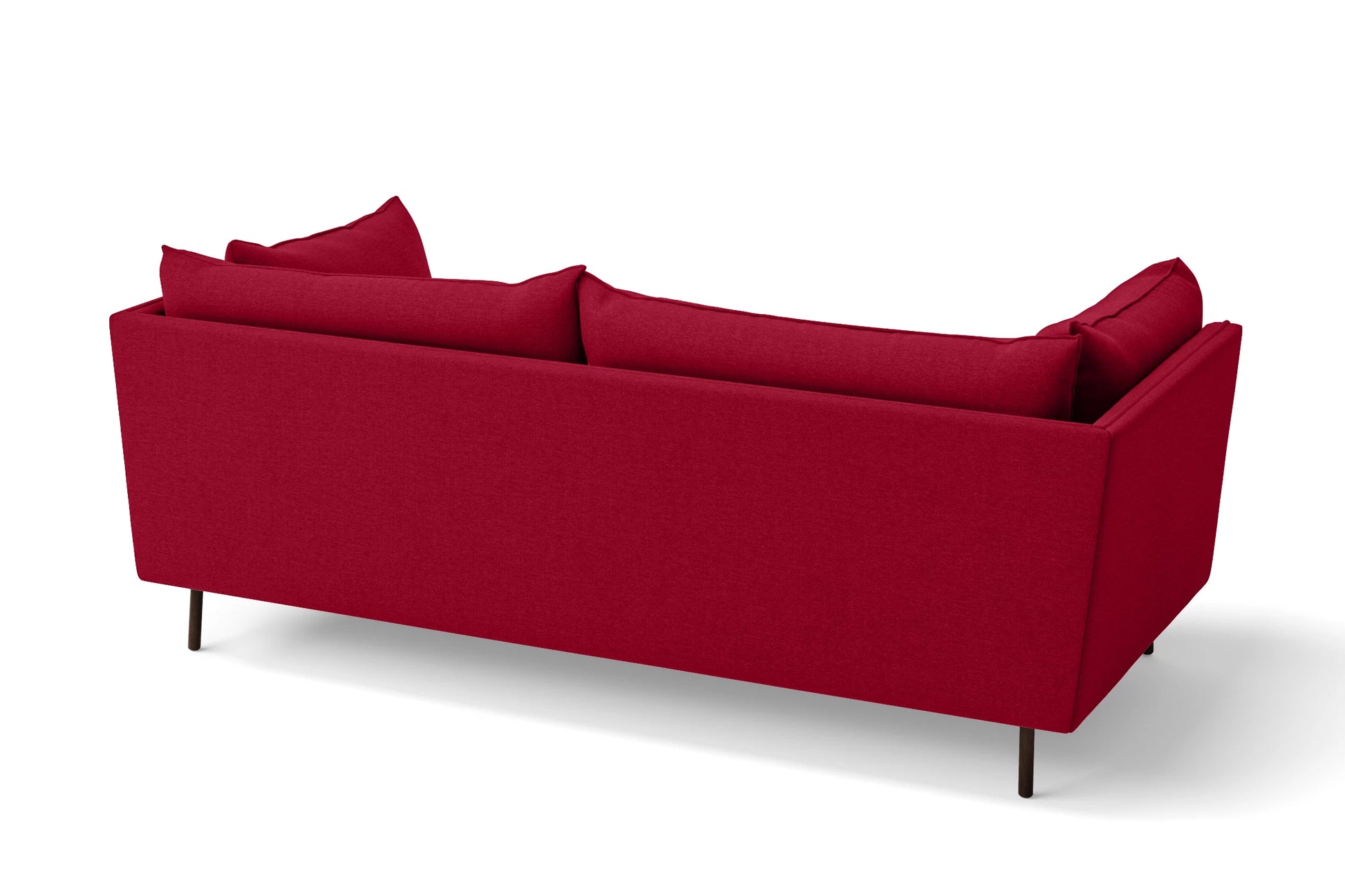 Pistoia 3 Seater Sofa Red Linen Fabric