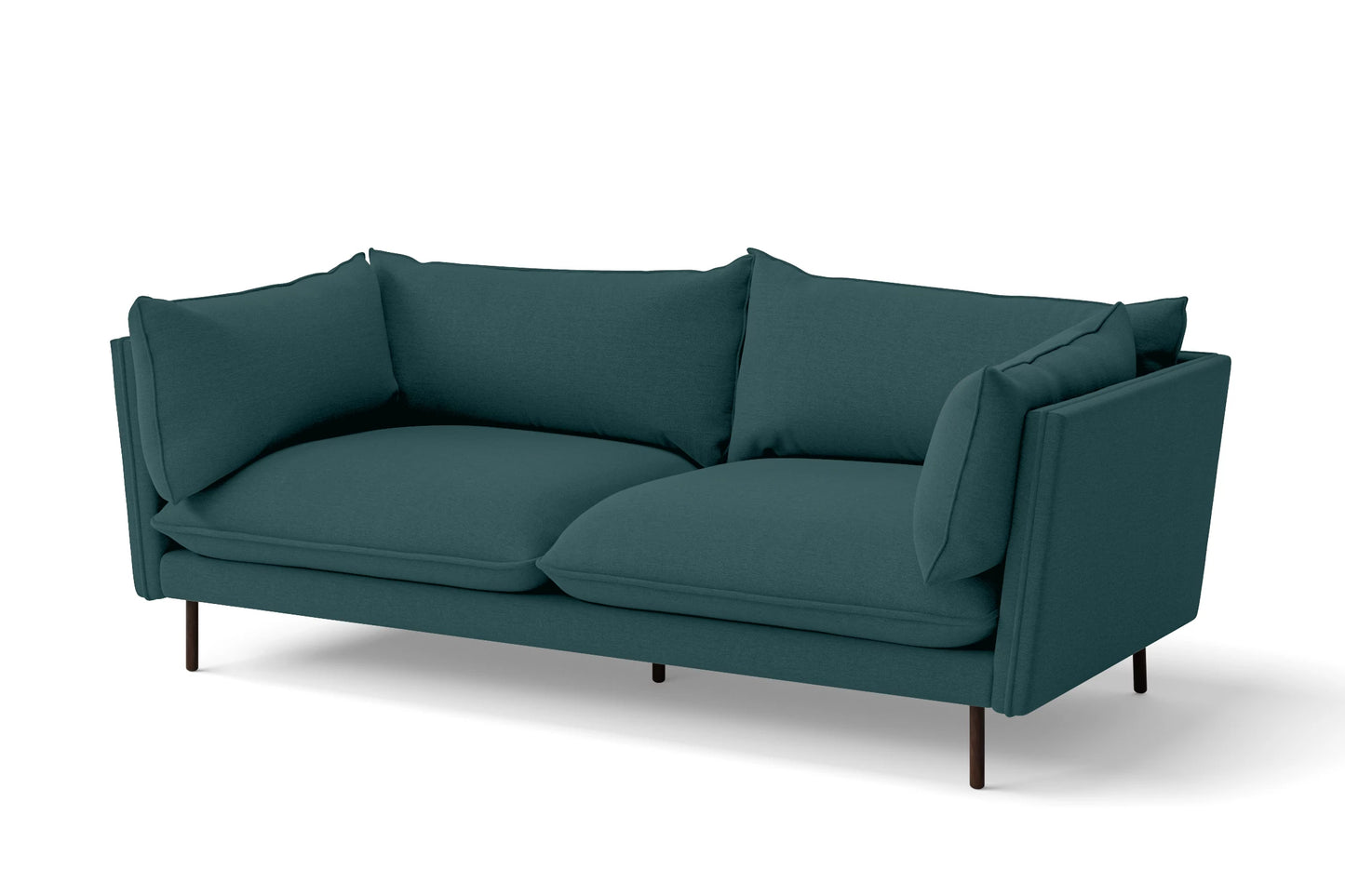 Pistoia 3 Seater Sofa Teal Linen Fabric