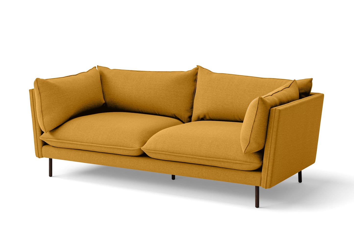 Pistoia 3 Seater Sofa Yellow Linen Fabric