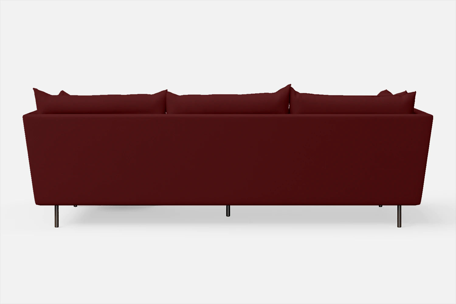 Pistoia 3 Seater Right Hand Facing Chaise Lounge Corner Sofa Red Leather