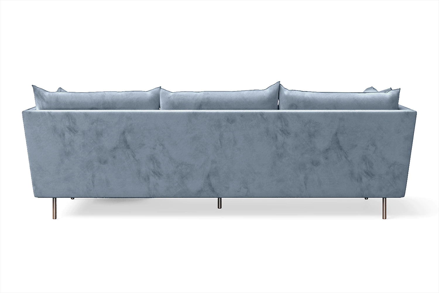 Pistoia 3 Seater Right Hand Facing Chaise Lounge Corner Sofa Baby Blue Velvet