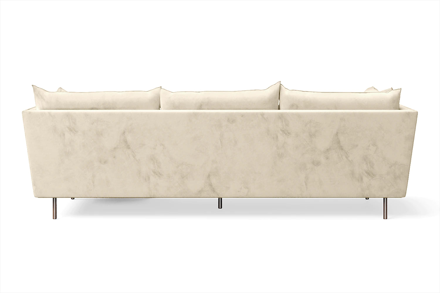 Pistoia 3 Seater Right Hand Facing Chaise Lounge Corner Sofa Cream Velvet