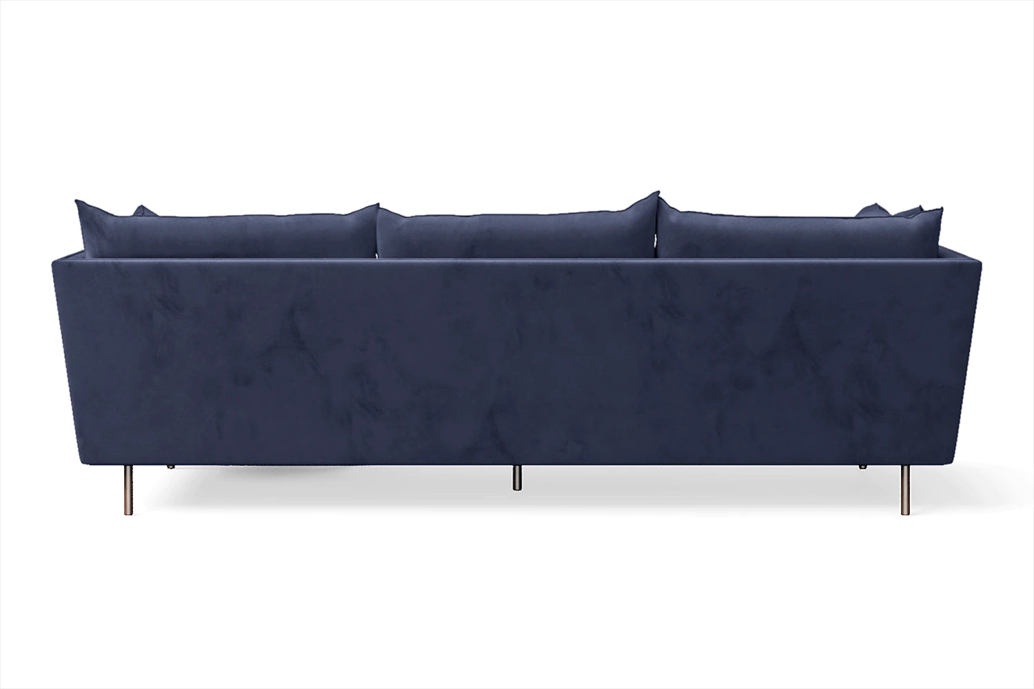 Pistoia 3 Seater Right Hand Facing Chaise Lounge Corner Sofa Dark Blue Velvet