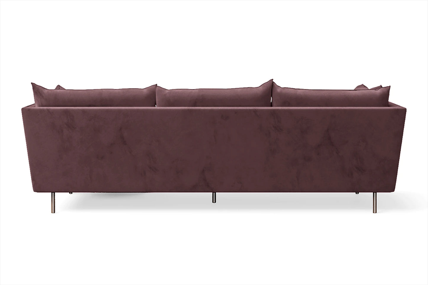 Pistoia 3 Seater Right Hand Facing Chaise Lounge Corner Sofa Grape Velvet