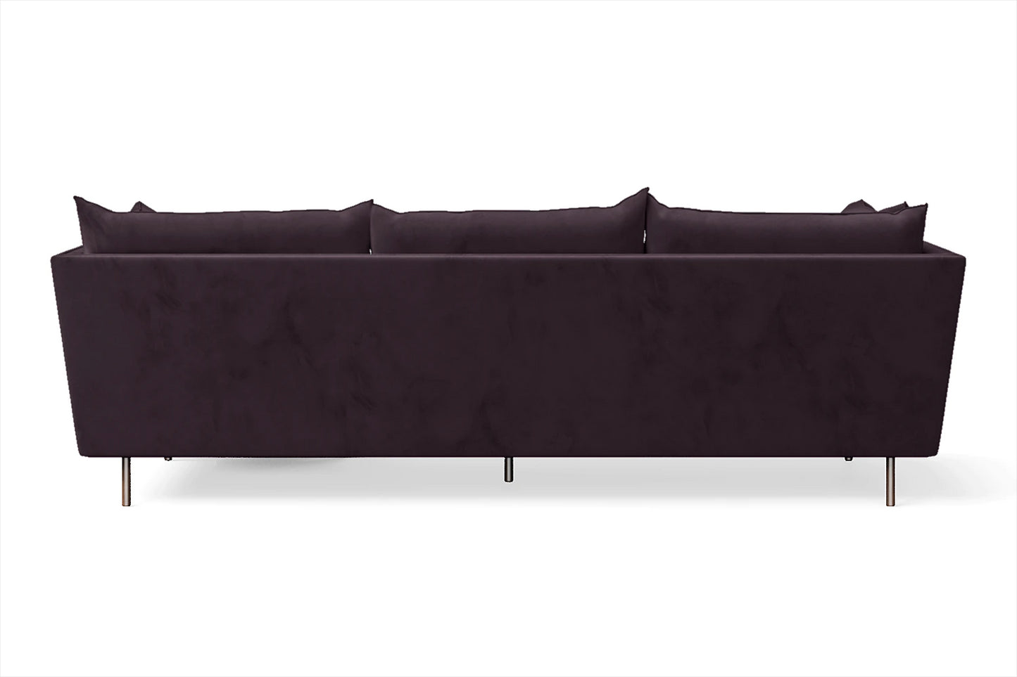 Pistoia 3 Seater Right Hand Facing Chaise Lounge Corner Sofa Purple Velvet