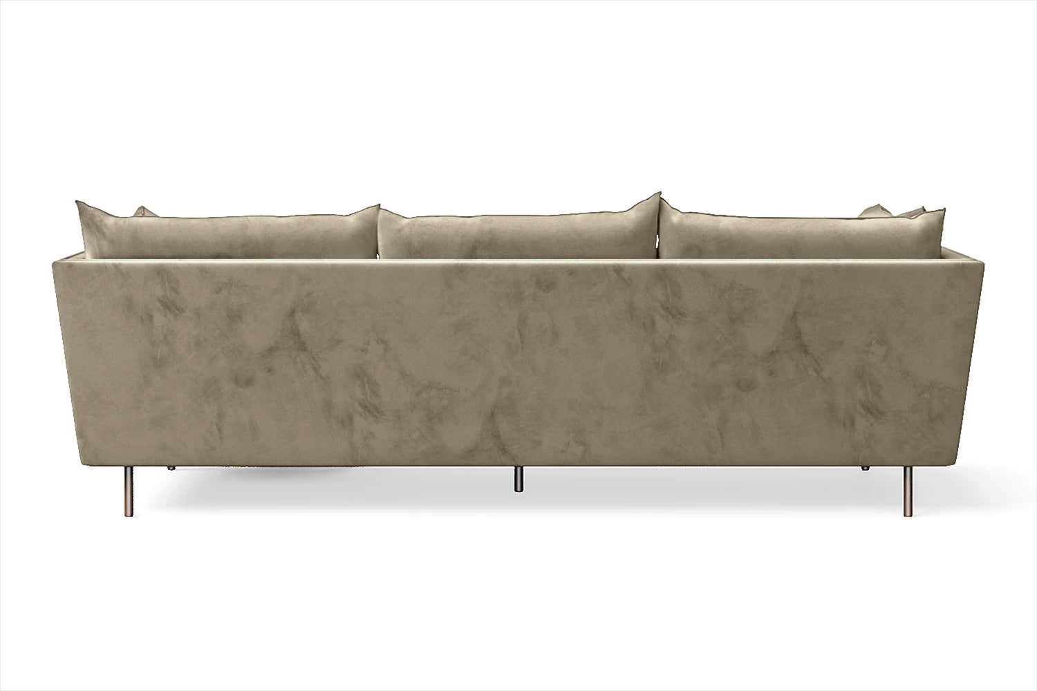 Pistoia 3 Seater Right Hand Facing Chaise Lounge Corner Sofa Sand Velvet