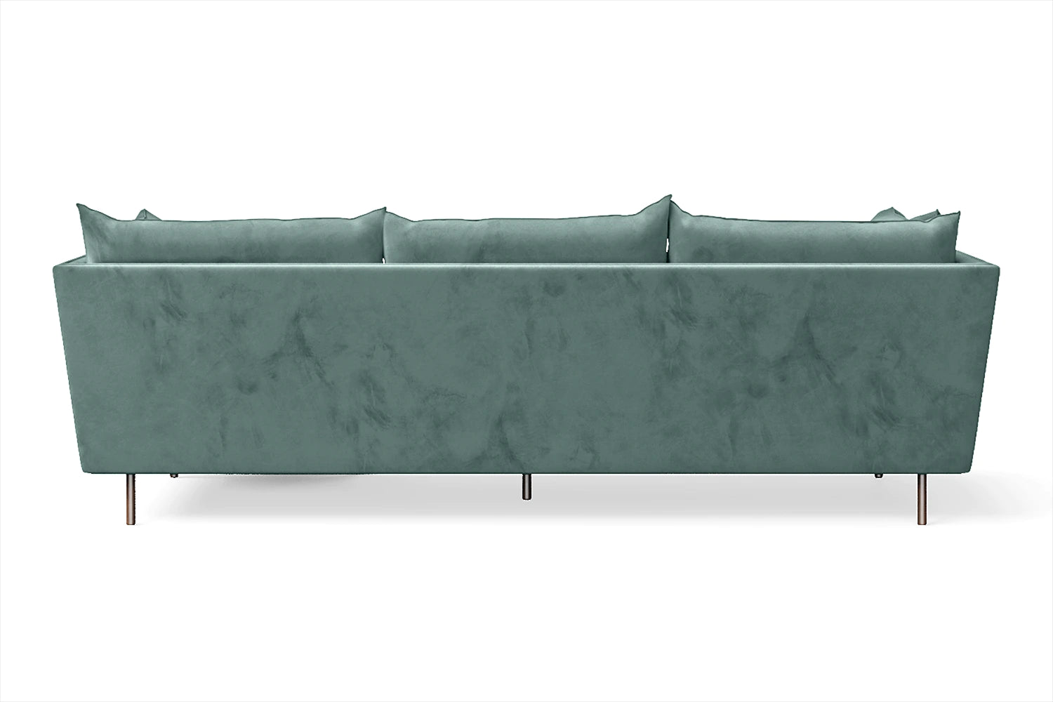 Pistoia 3 Seater Right Hand Facing Chaise Lounge Corner Sofa Teal Velvet