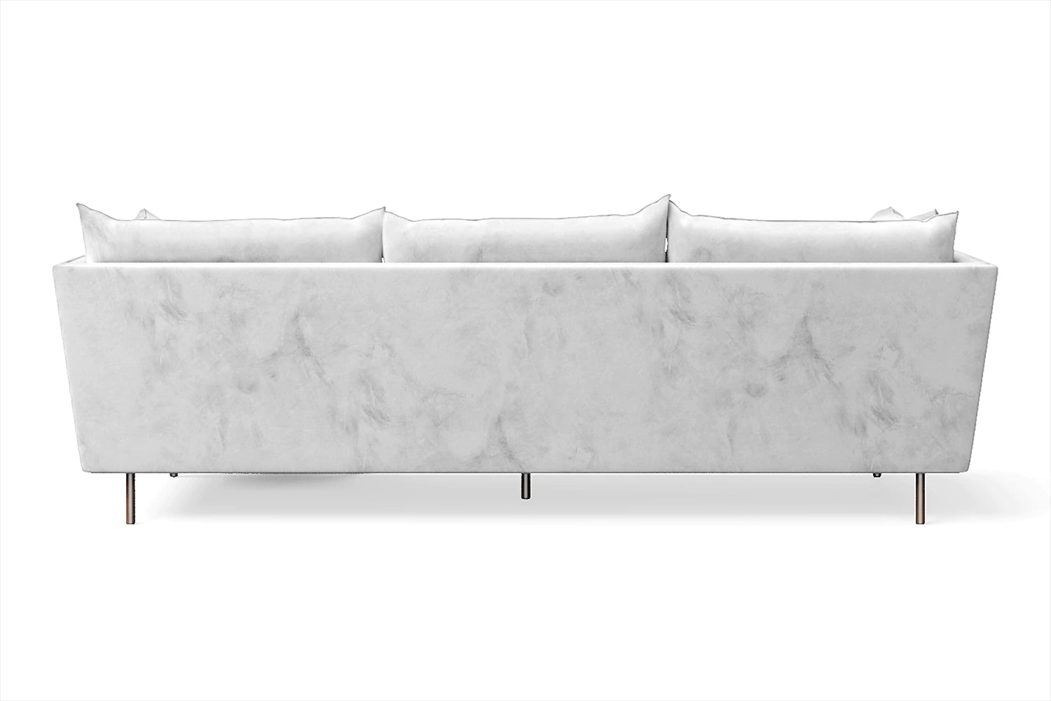 Pistoia 3 Seater Right Hand Facing Chaise Lounge Corner Sofa White Velvet