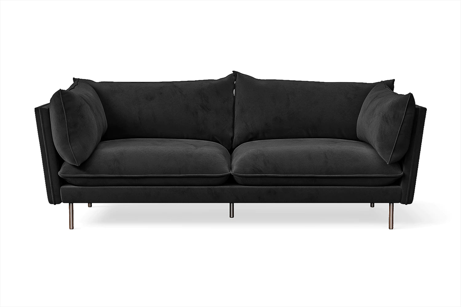 Pistoia 3 Seater Sofa Black Velvet