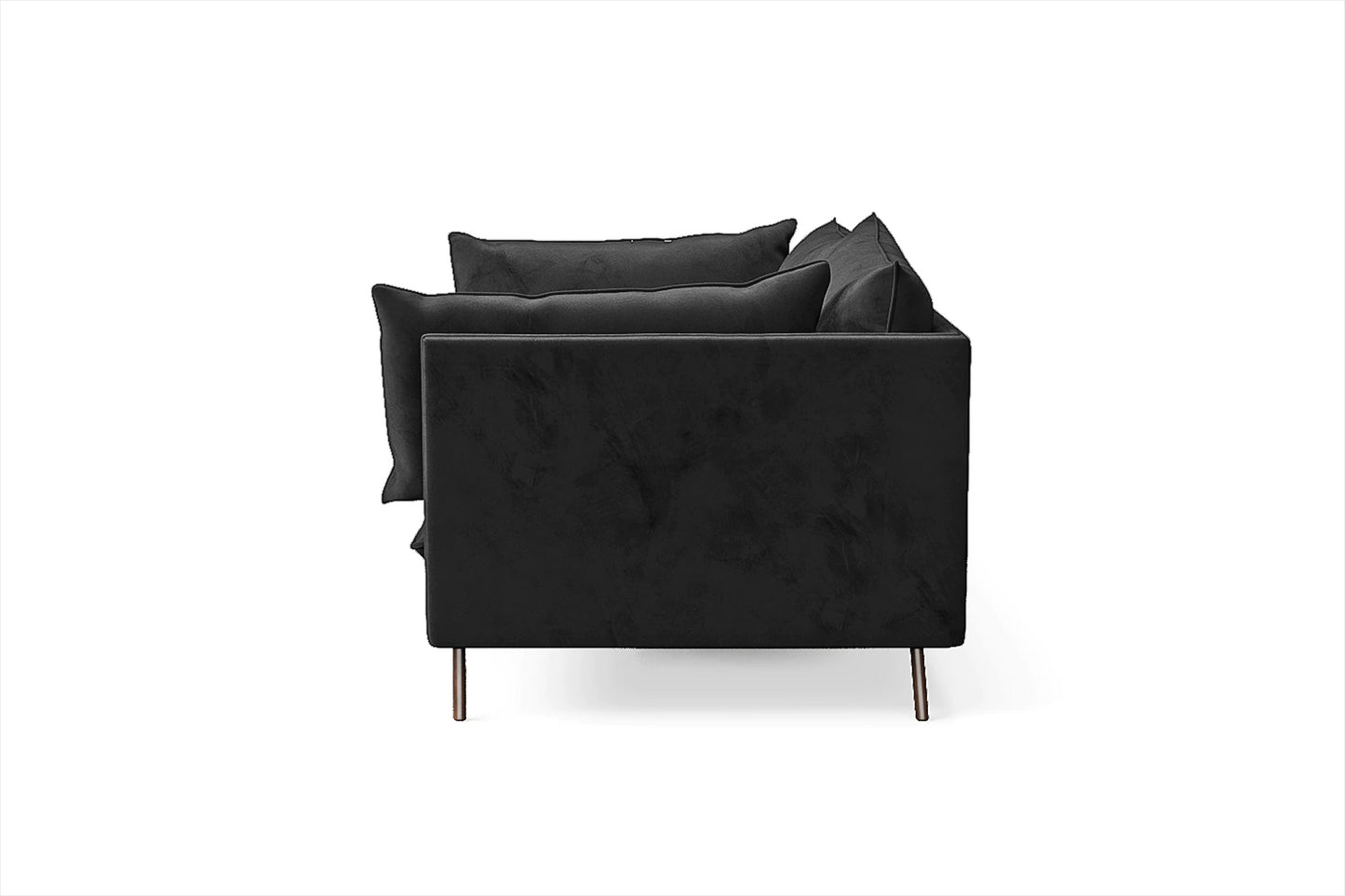 Pistoia 3 Seater Sofa Black Velvet