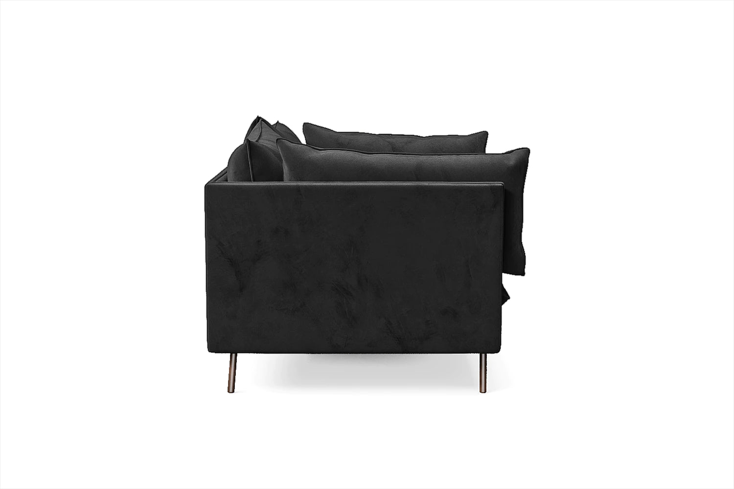 Pistoia 3 Seater Sofa Black Velvet