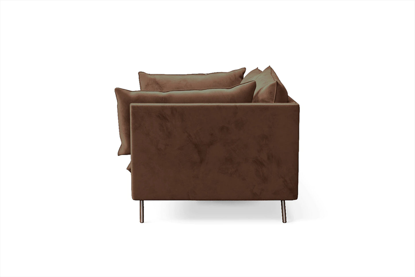 Pistoia 3 Seater Sofa Coffee Brown Velvet