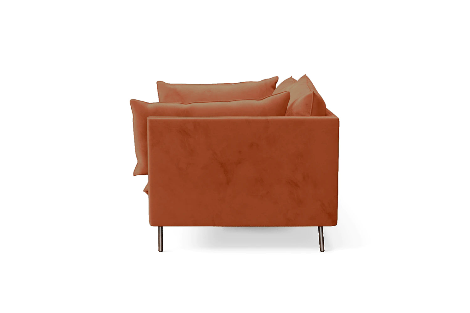 Pistoia 3 Seater Sofa Orange Velvet