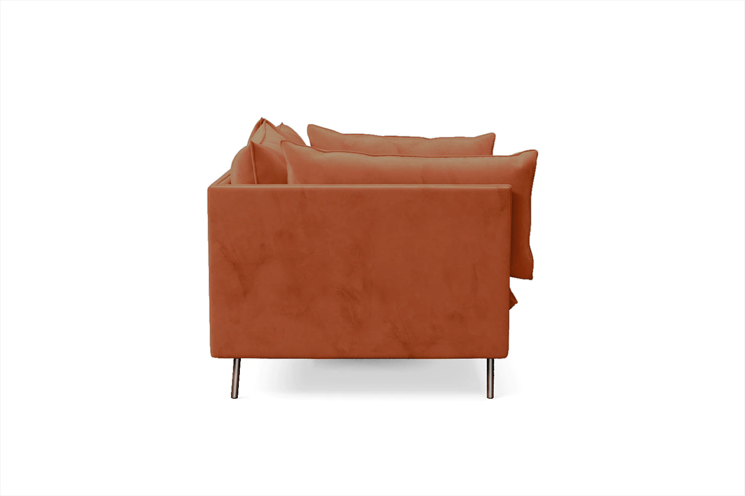 Pistoia 3 Seater Sofa Orange Velvet