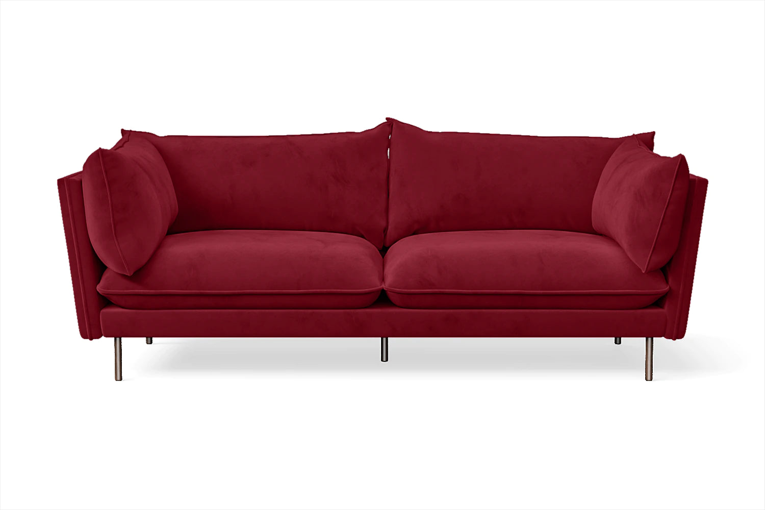 Pistoia 3 Seater Sofa Red Velvet