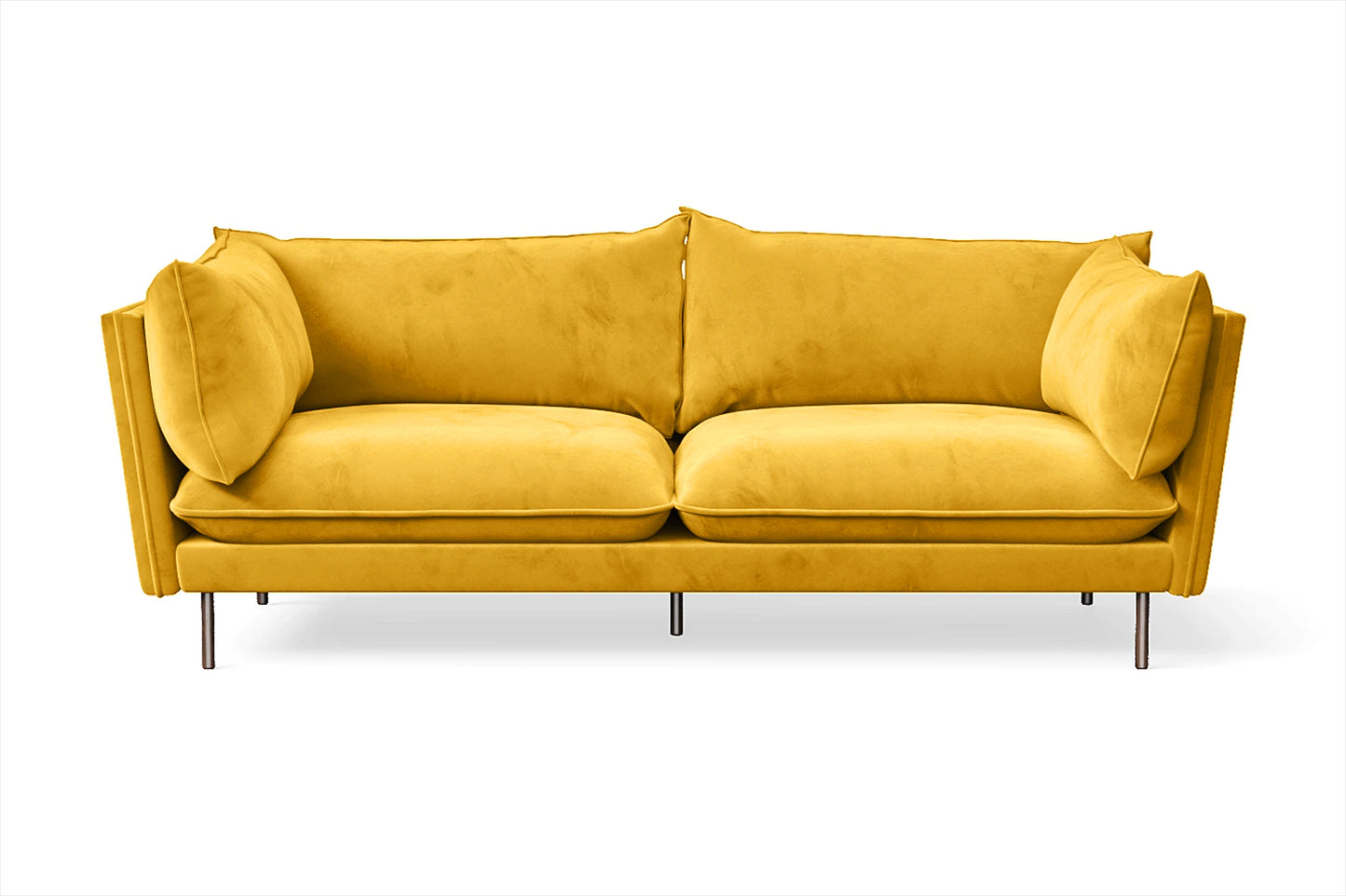 Pistoia 3 Seater Sofa Yellow Velvet