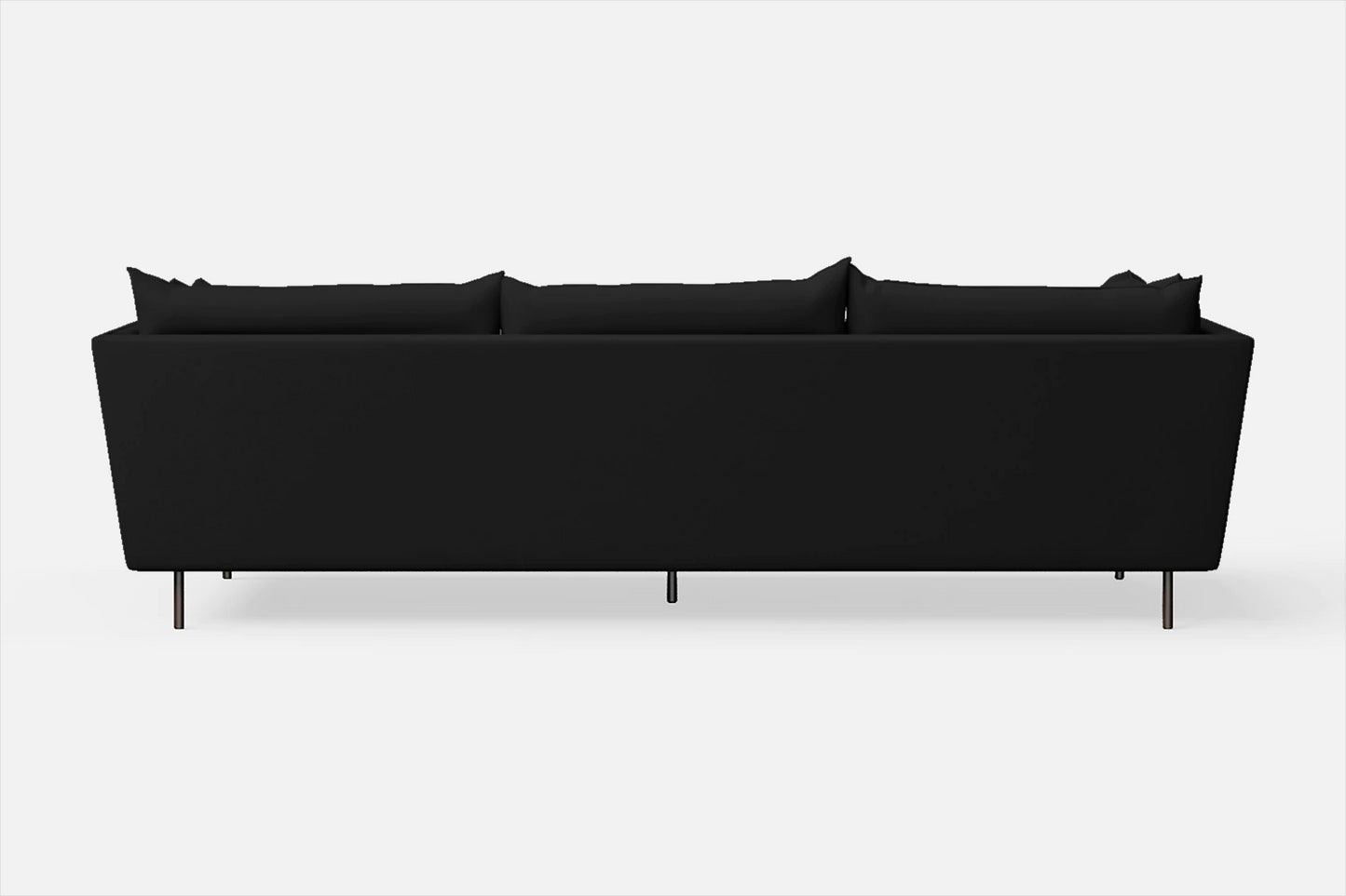 Pistoia 4 Seater Sofa Black Leather