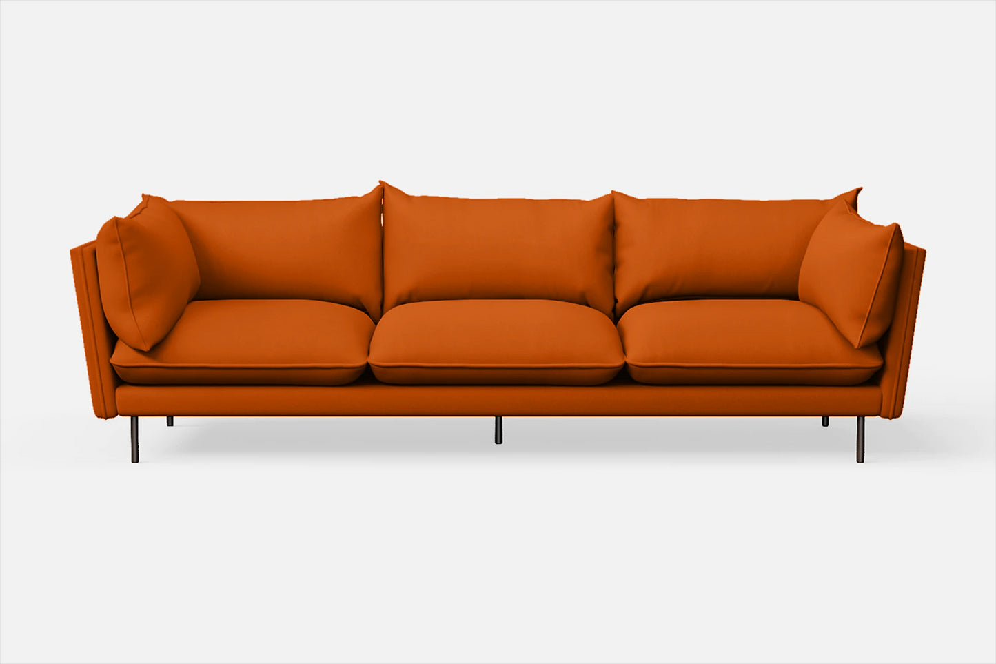 Pistoia 4 Seater Sofa Orange Leather