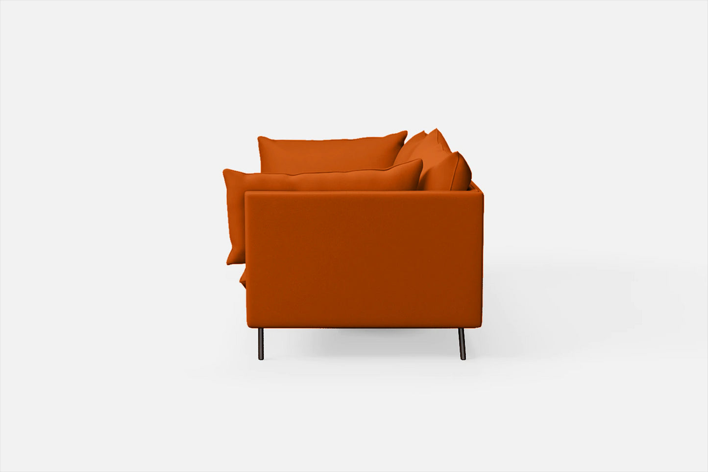 Pistoia 4 Seater Sofa Orange Leather