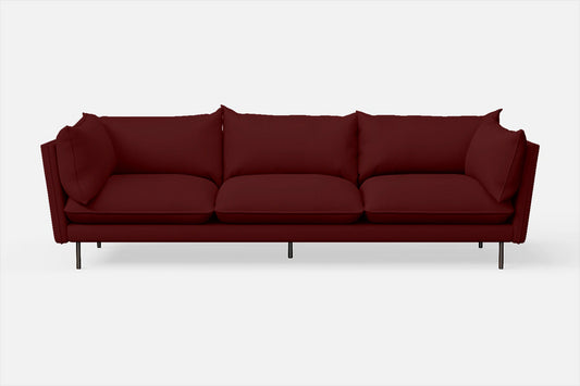 Pistoia 4 Seater Sofa Red Leather