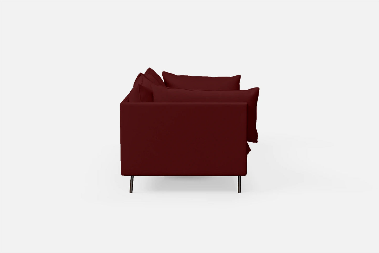 Pistoia 4 Seater Sofa Red Leather