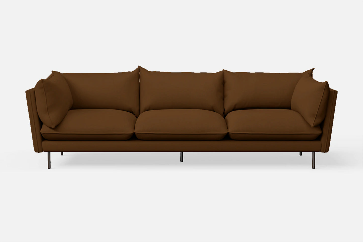 Pistoia 4 Seater Sofa Walnut Brown Leather