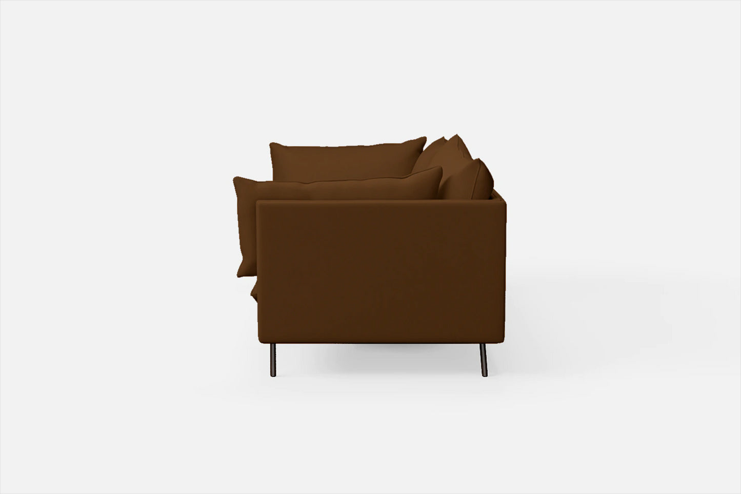 Pistoia 4 Seater Sofa Walnut Brown Leather