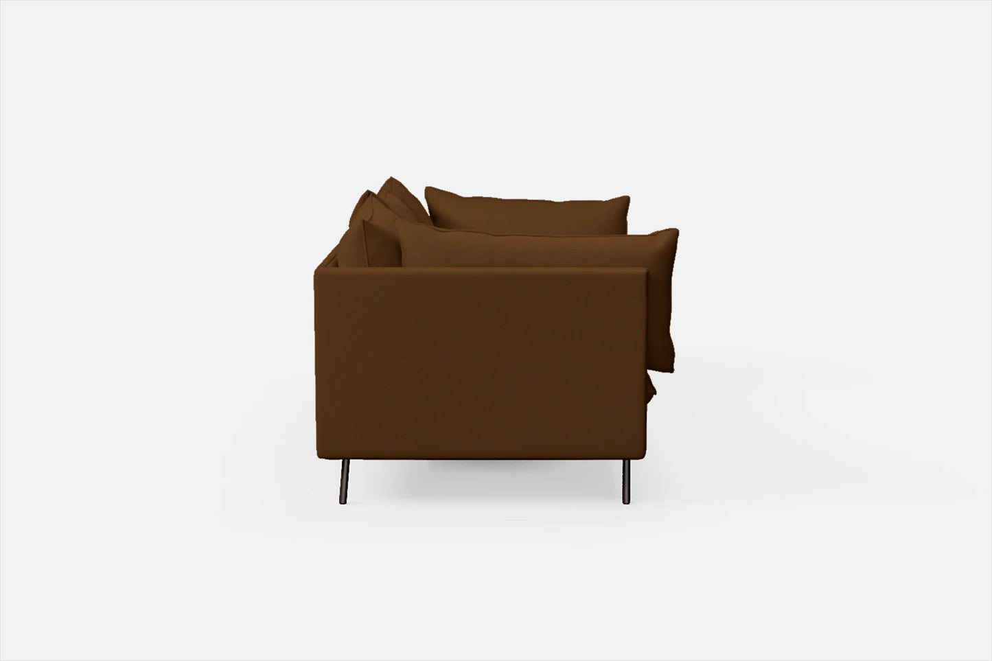 Pistoia 4 Seater Sofa Walnut Brown Leather