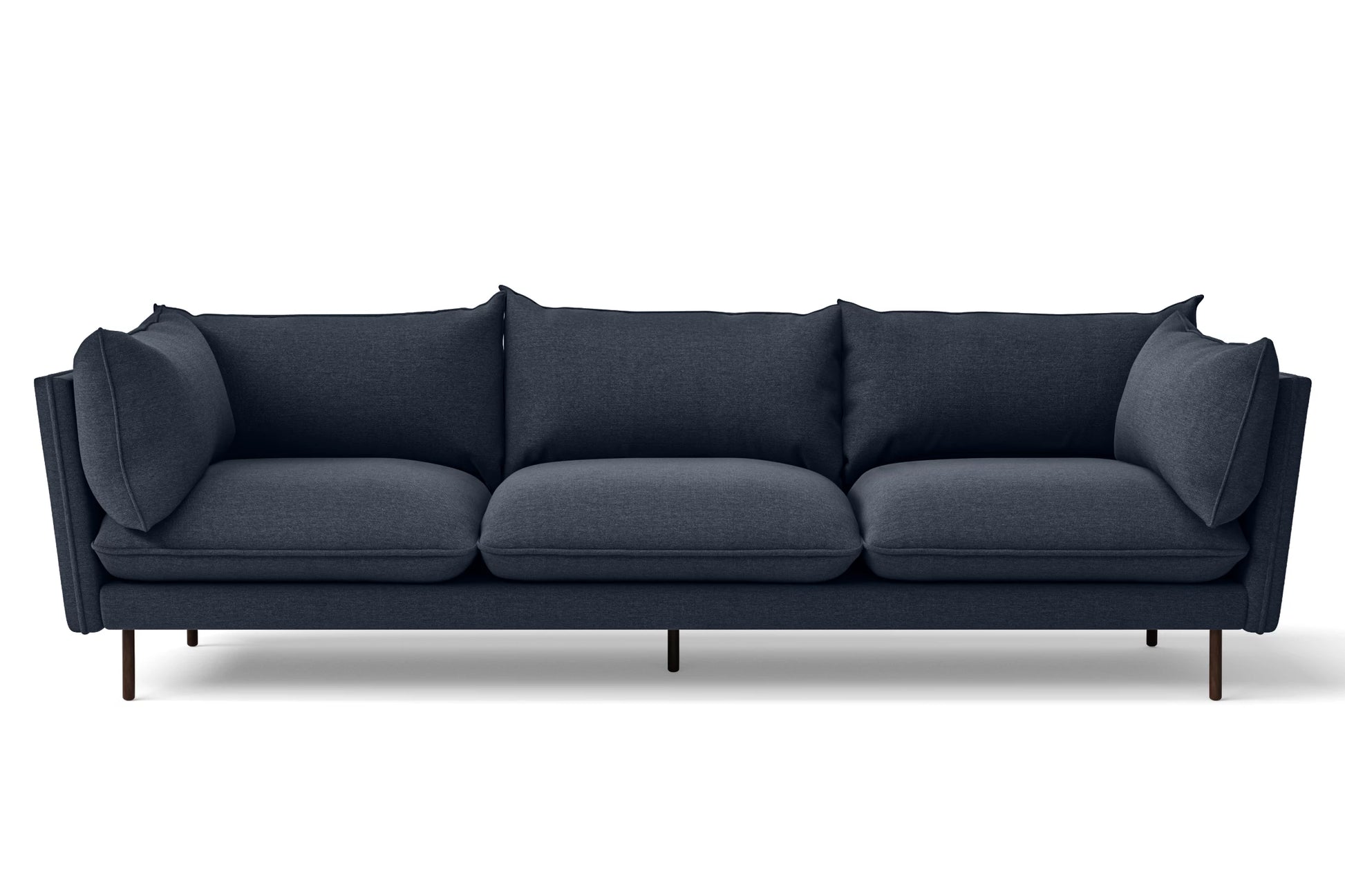 Pistoia 4 Seater Sofa Dark Blue Linen Fabric