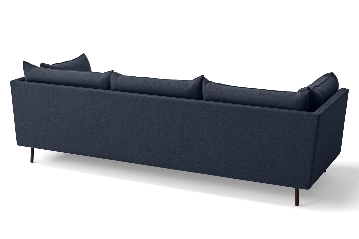 Pistoia 4 Seater Sofa Dark Blue Linen Fabric