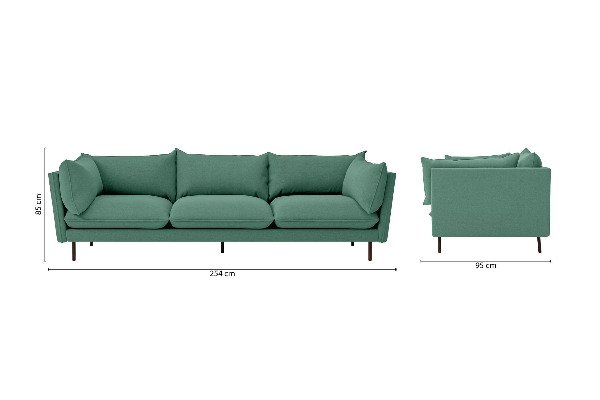 Pistoia 4 Seater Sofa Mint Green Linen Fabric