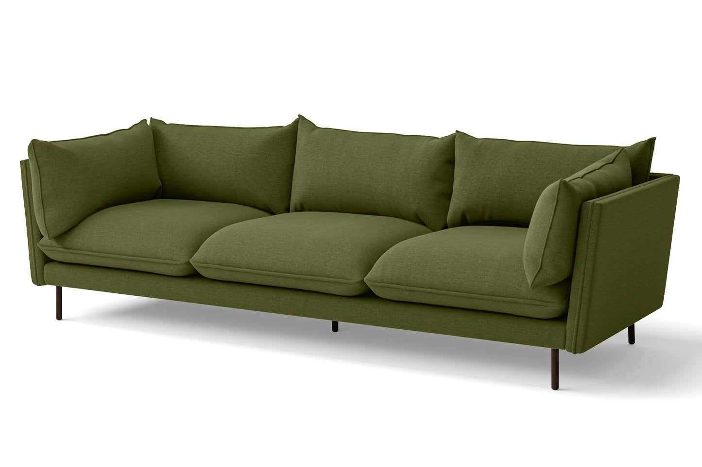 Pistoia 4 Seater Sofa Olive Linen Fabric