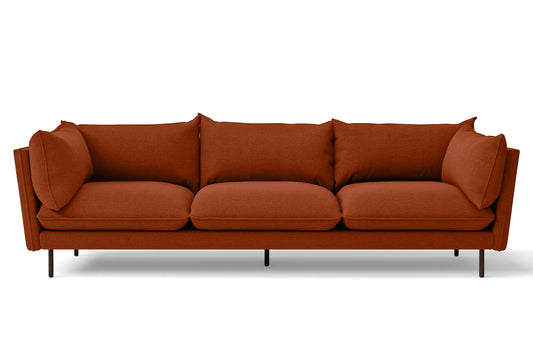 Pistoia 4 Seater Sofa Orange Linen Fabric