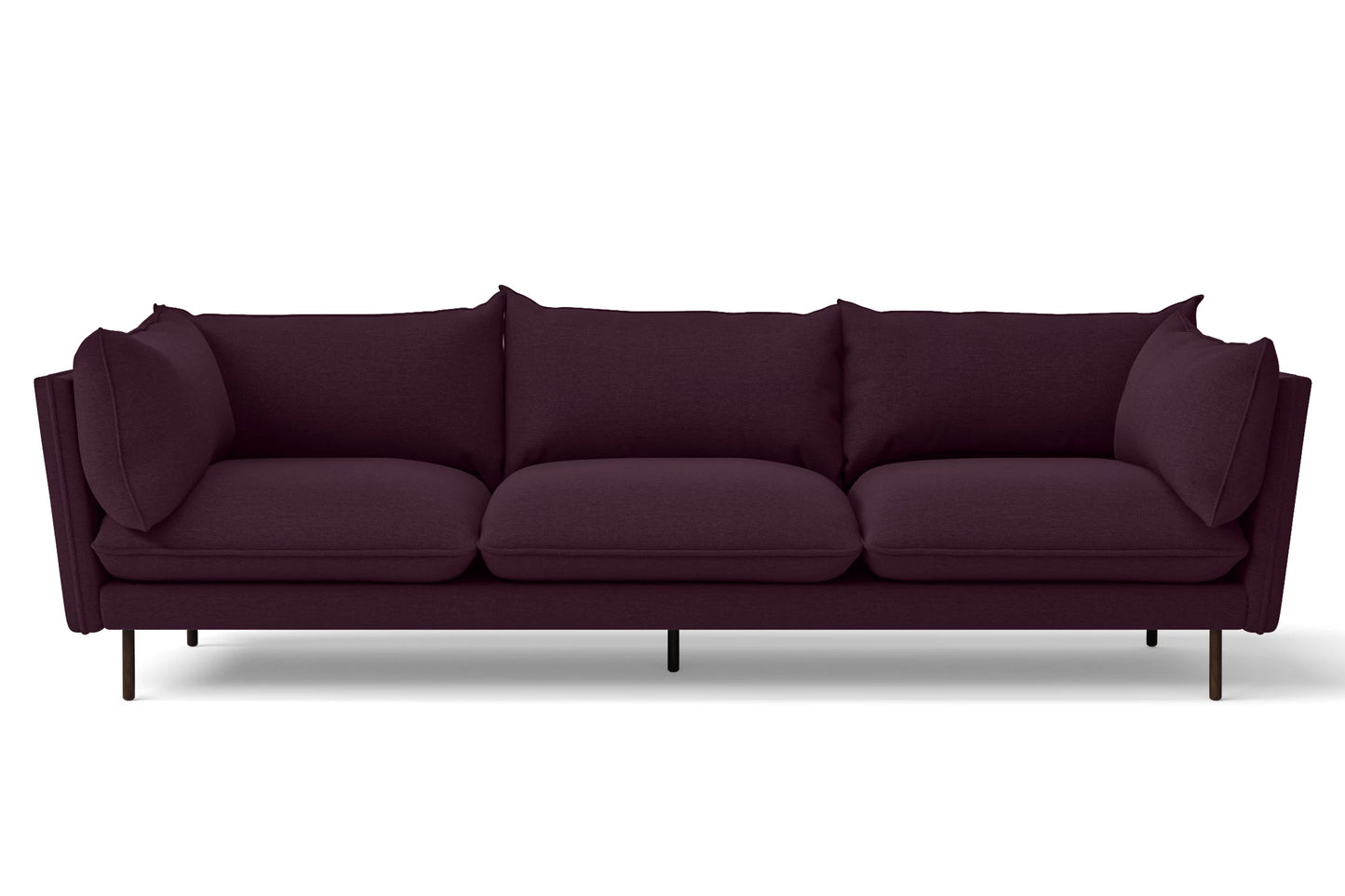 Pistoia 4 Seater Sofa Purple Linen Fabric