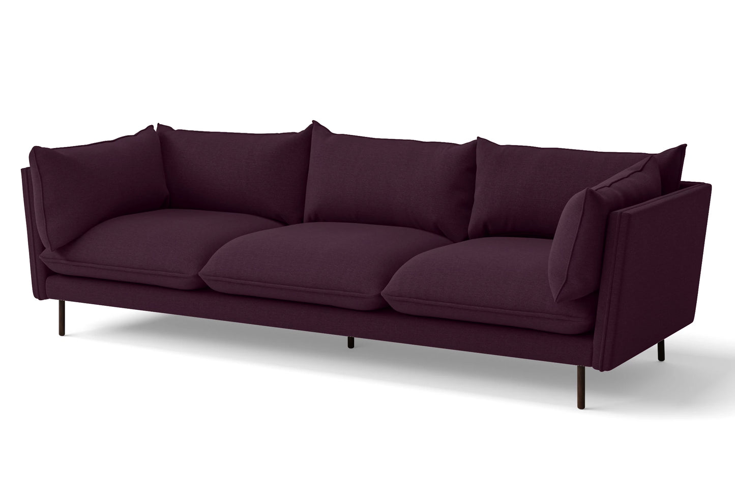 Pistoia 4 Seater Sofa Purple Linen Fabric