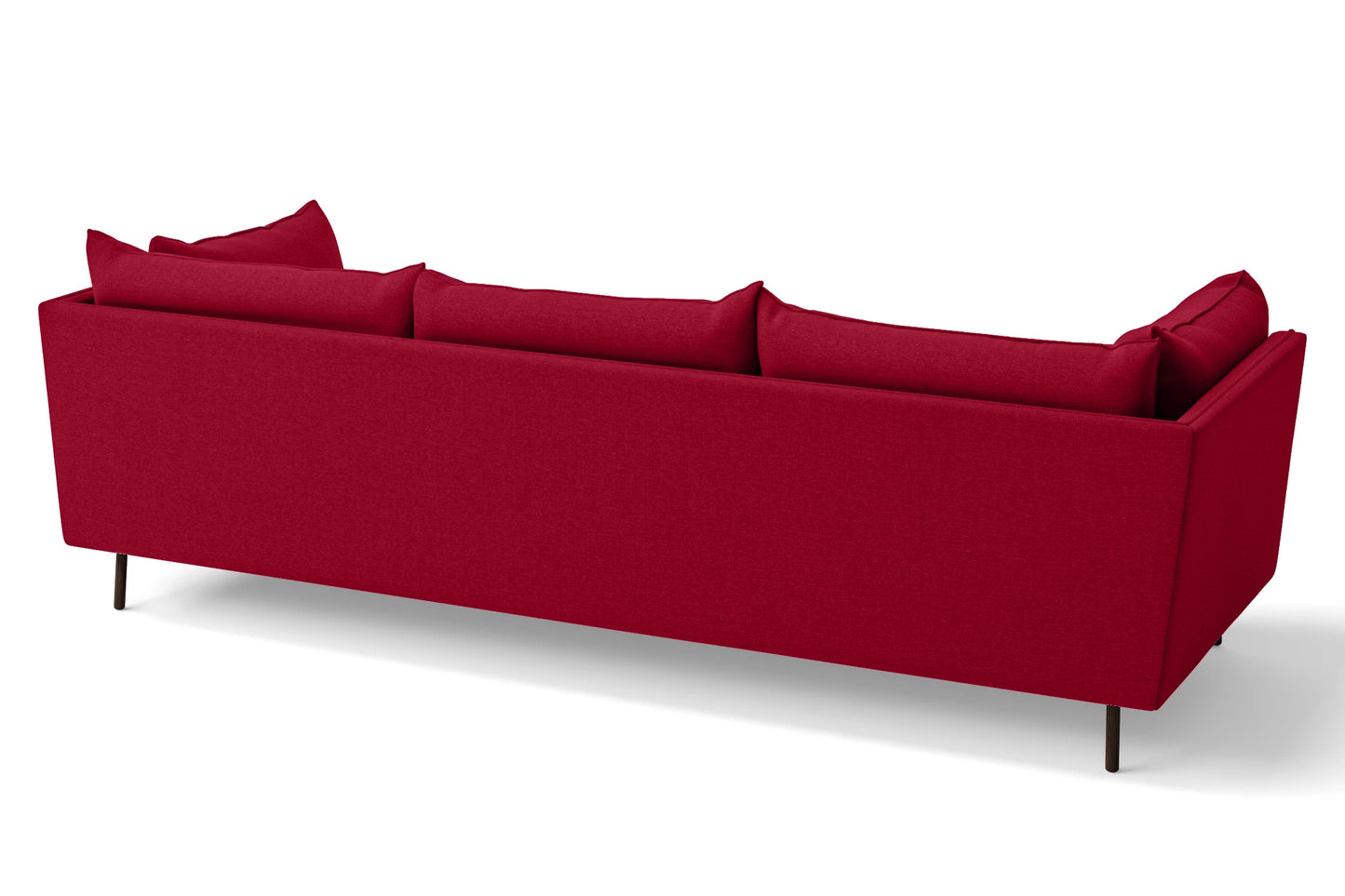 Pistoia 4 Seater Sofa Red Linen Fabric