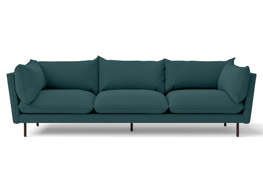 Pistoia 4 Seater Sofa Teal Linen Fabric