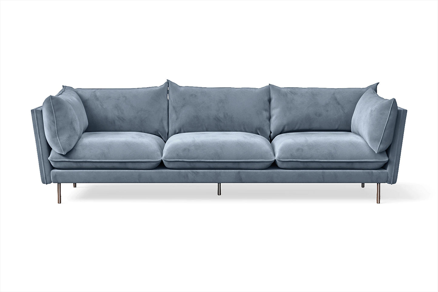 Pistoia 4 Seater Sofa Baby Blue Velvet