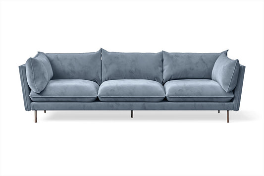 Pistoia 4 Seater Sofa Baby Blue Velvet