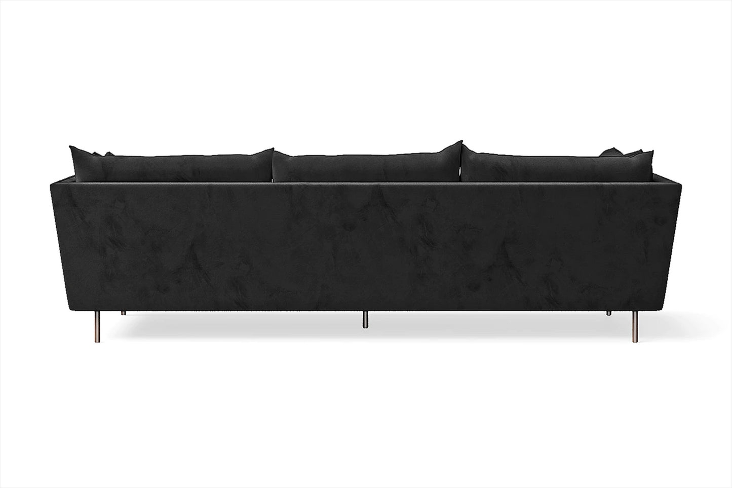 Pistoia 4 Seater Sofa Black Velvet