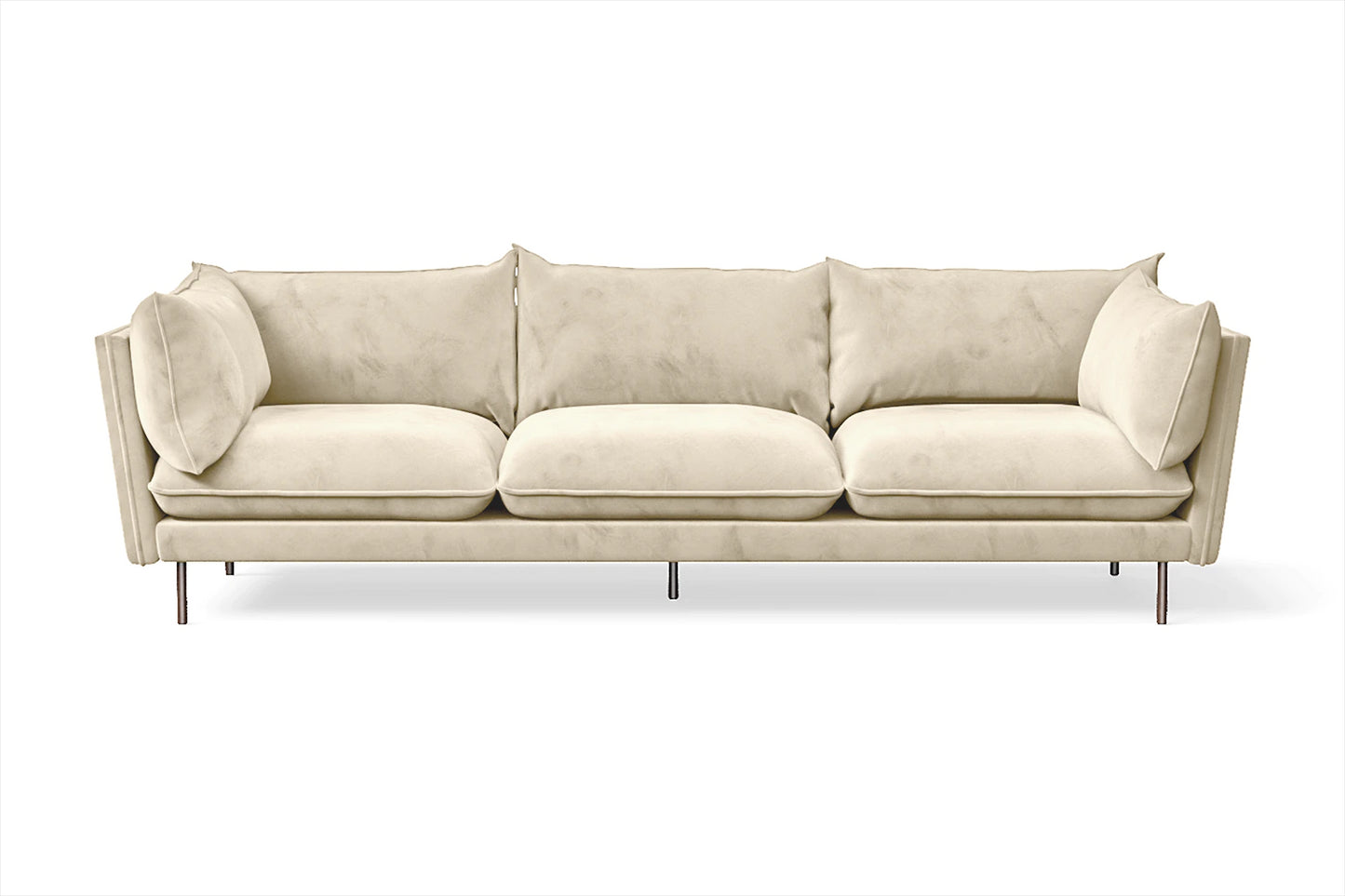 Pistoia 4 Seater Sofa Cream Velvet