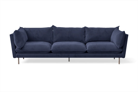 Pistoia 4 Seater Sofa Dark Blue Velvet