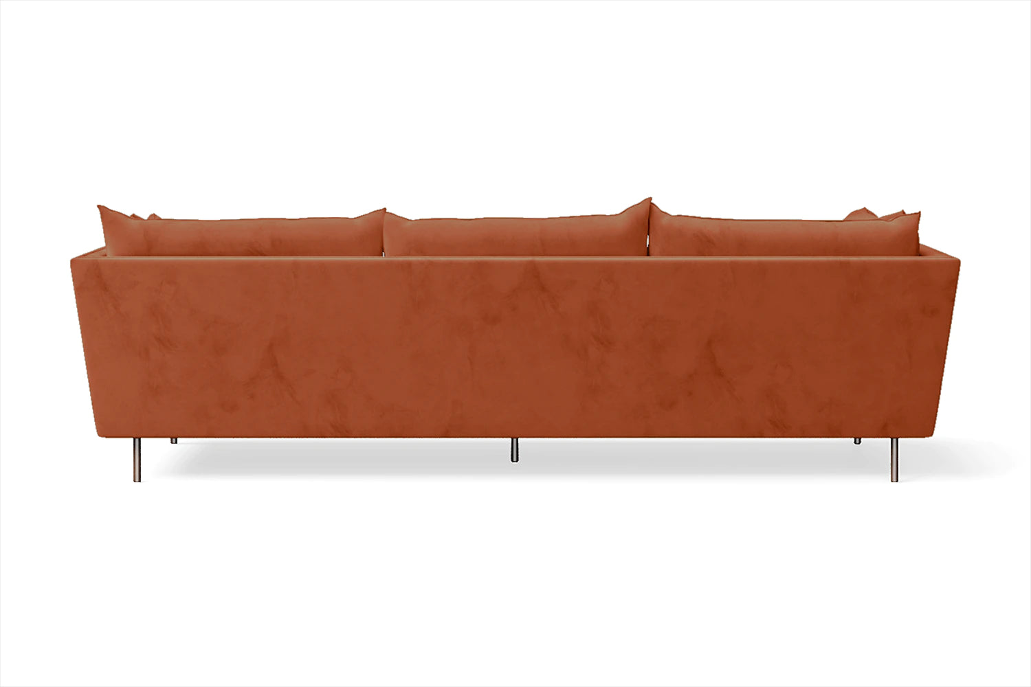 Pistoia 4 Seater Sofa Orange Velvet