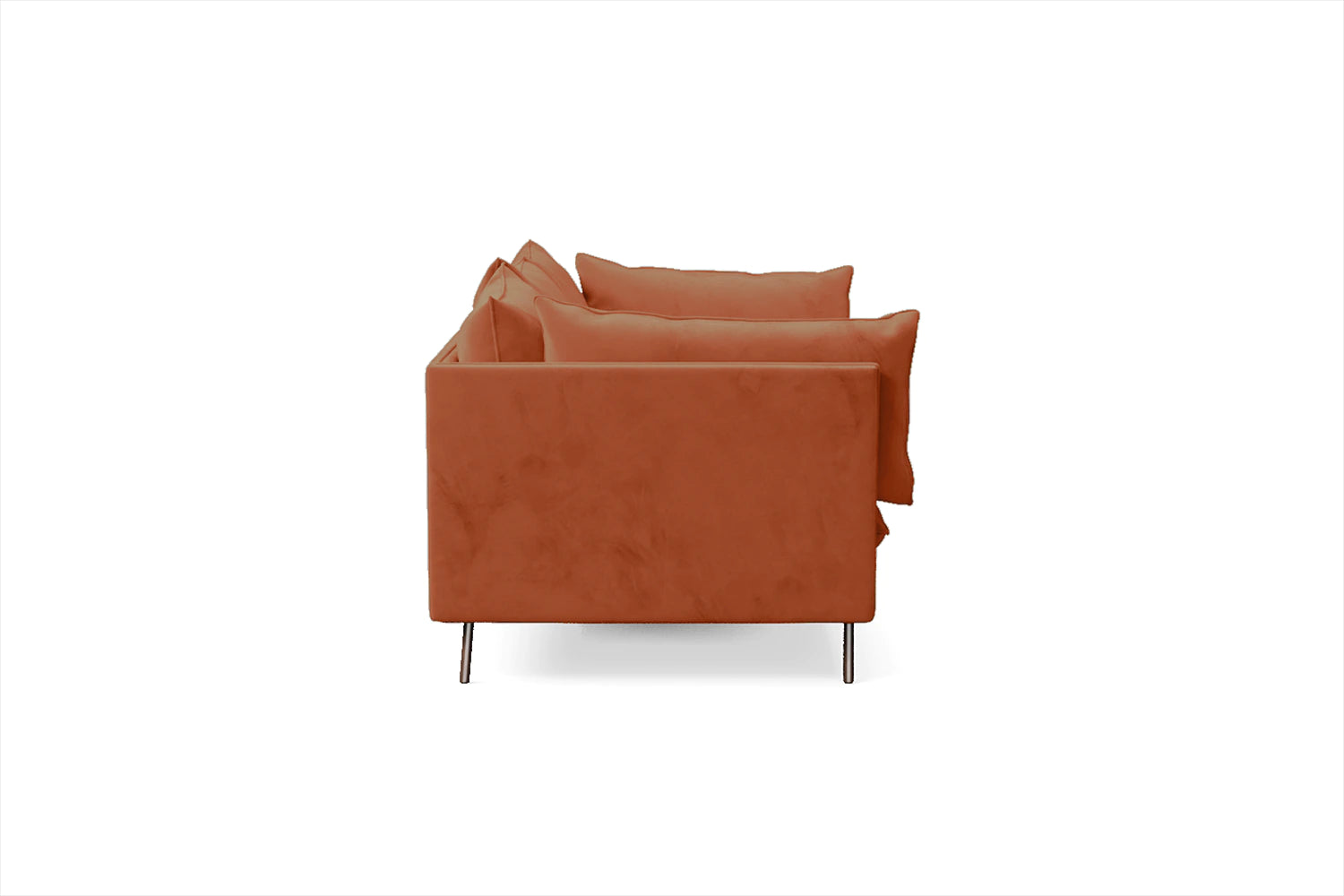 Pistoia 4 Seater Sofa Orange Velvet