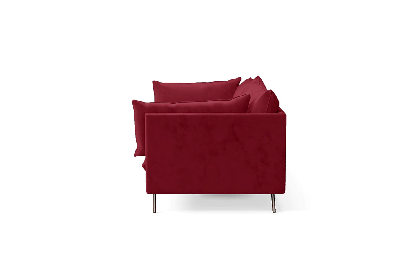 Pistoia 4 Seater Sofa Red Velvet