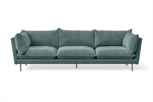 Pistoia 4 Seater Sofa Teal Velvet