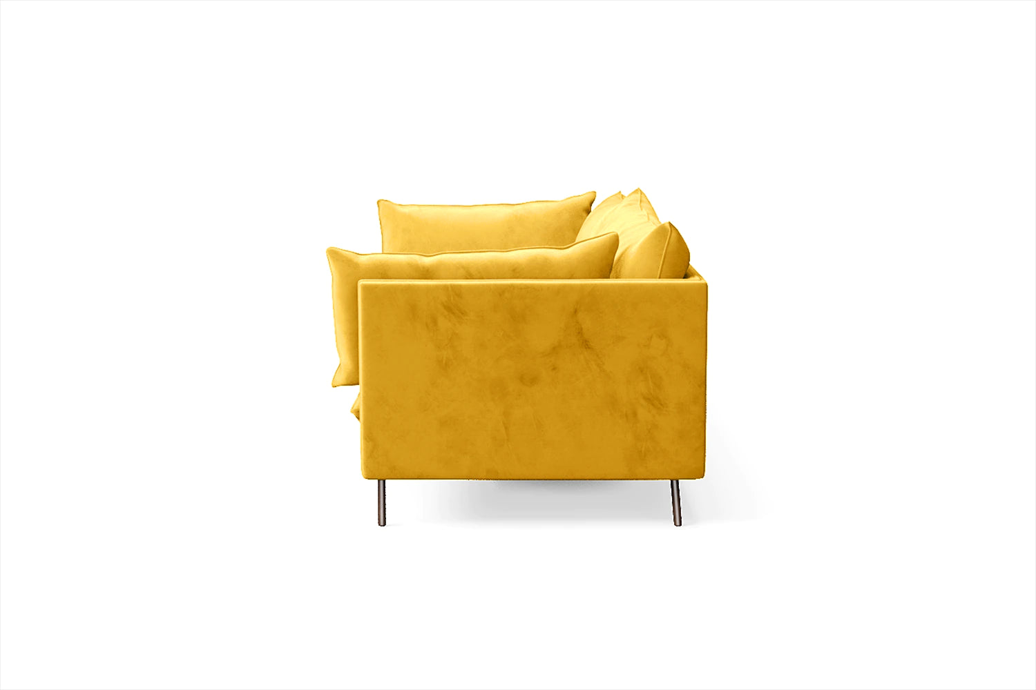 Pistoia 4 Seater Sofa Yellow Velvet