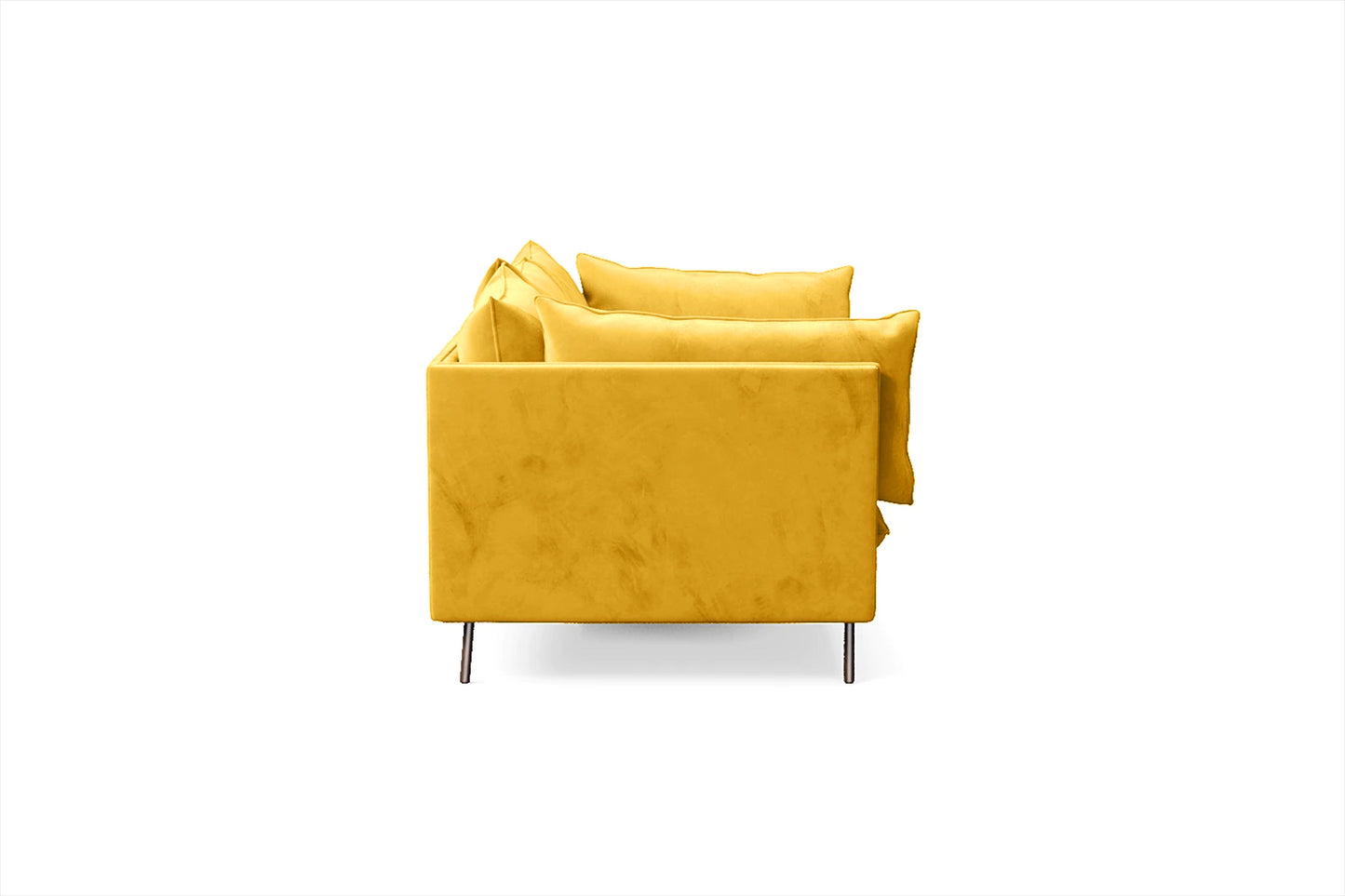 Pistoia 4 Seater Sofa Yellow Velvet